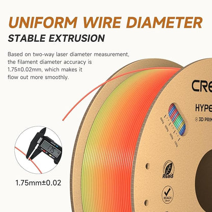 Official Creality Hyper PLA Filament 1.75mm White & Rainbow 2KG, 30-600mm/s - Image 2