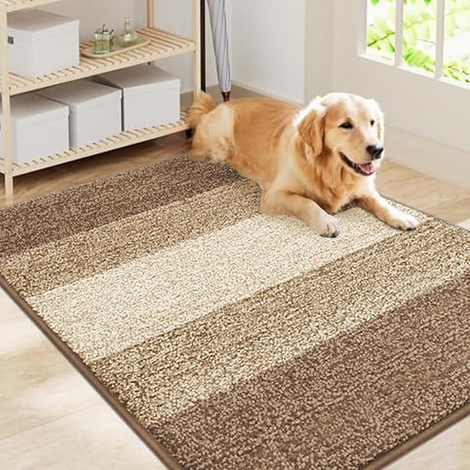 Smiry Dog Door Mat for Muddy Paws, Absorbs Moisture and Dirt, Low-Profile by Smiry