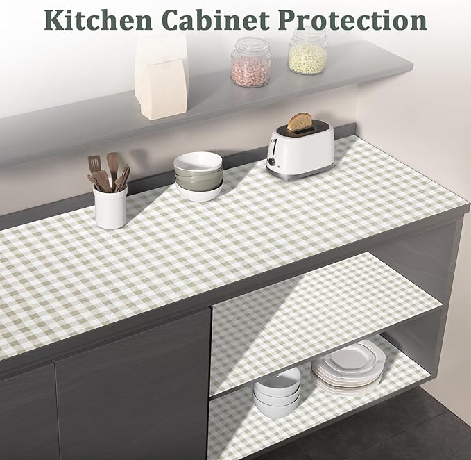 Shelf Liner for Kitchen Cabinets 12" x 240" Non-Adhesive Non-Slip Drawer Liners - Image 7