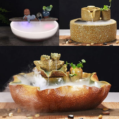 24V Color Changing 12 LED Mister Fogger Water Fountain Mini Mist Maker Pond Fog - Image 2