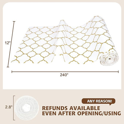 Shelf Liners for Kitchen Cabinets 23in x 30FT Non Adhesive Drawer Liner Gold - Image 3