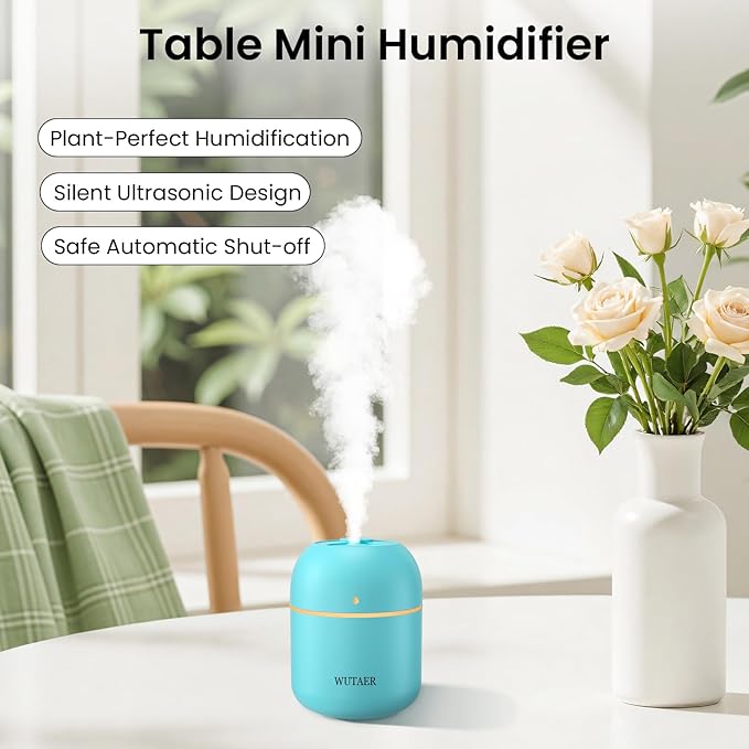 Portable Small Humidifier, WUTAER USB Personal Desktop Humidifier - Image 3