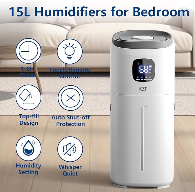 KZF 15L Humidifiers for Bedroom Large Room - Image 2