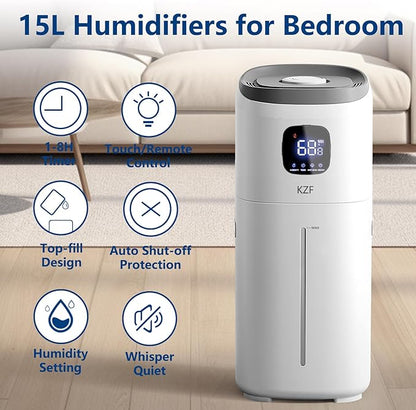 KZF 15L Humidifiers for Bedroom Large Room - Image 2
