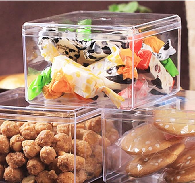 Clear Square Cube Acrylic Box 4 Packs - Image 6