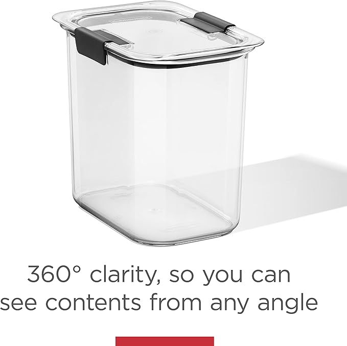 Rubbermaid Brilliance Plastic Food Storage Pantry Baking Set, 3 Containers - Image 5
