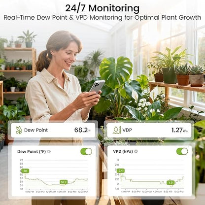 MOCREO WiFi Room Thermometer Hygrometer, Remote App Email Alert, 2 Years Data - Image 7