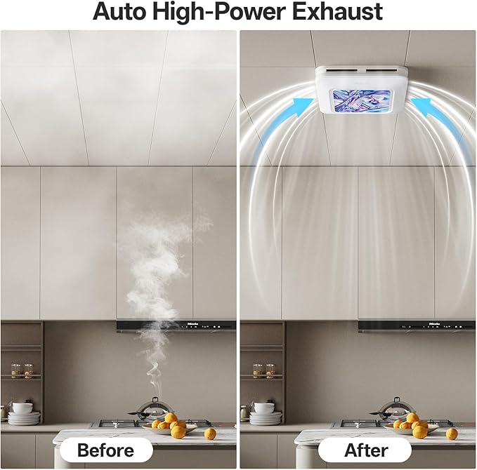 Bathroom Fan with Humidity Sensor, 230 CFM 1.0 Sone Bathroom Exhaust Fan with - Image 7
