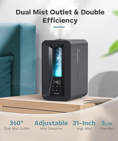 BREEZOME 6L Humidifiers for Bedroom, Cool Mist Top Fill Humidifier - Image 2