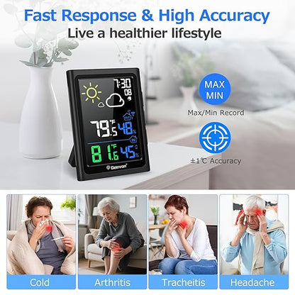 Geevon Indoor Outdoor Thermometer Wireless Weather Station - Image 5