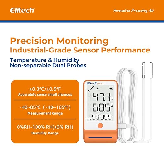 Elitech 100Pack GSP-6 Bluetooth Data Logger Temperature Humidity - Image 2