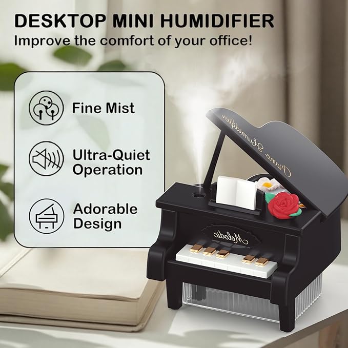 Portable Mini humidifie, 350mL Cool Mist Humidifie, 1200mAh Quiet - Image 5