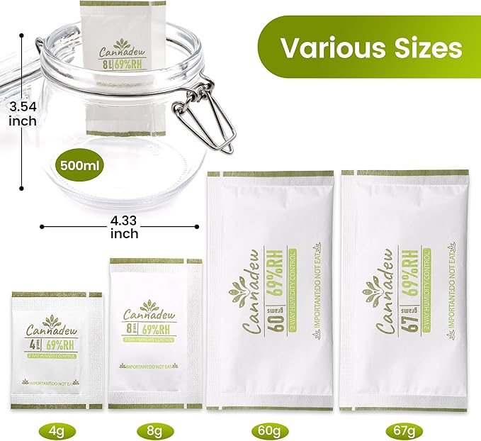 69% RH, 67g Cannadew Two-Way Humidity Control Pack – Moisture Absorbers & - Image 4