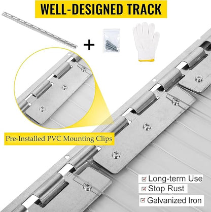 Set PVC Curtain Plastic Strip Thermal Door Cover Clear Screen Commercial - Image 4