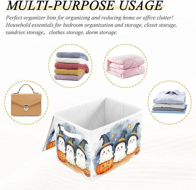 xigua Cute Cartoon Ghosts Storage Bins - Image 7