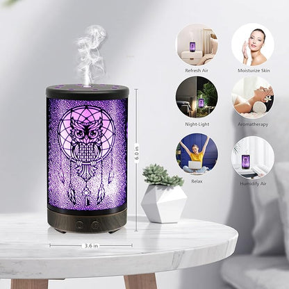Owl Essential Oil Diffuser, Daroma 100ml Metal Aromatherapy Ultrasonic Cool - Image 6