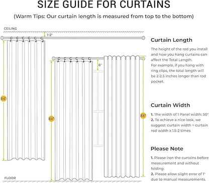 INOVADAY Thermal Sliding Door Curtains 100% Blackout Curtains - Image 7