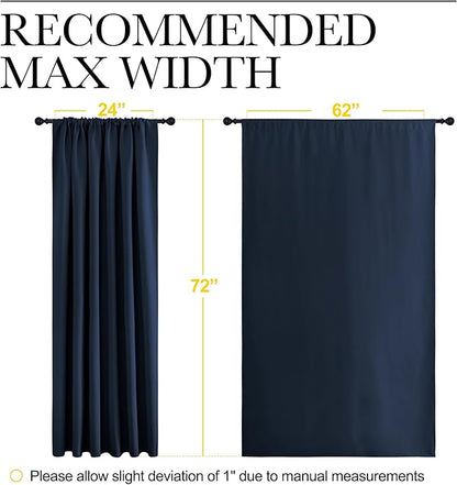 NICETOWN 2 Panels Blackout Curtains, Rod Pocket Window Curtains Room Darkning - Image 6