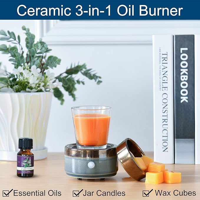 kobodon Ceramic Candle Wax Warmer, Home Fragrance Diffuser, Wax Melter - Image 5