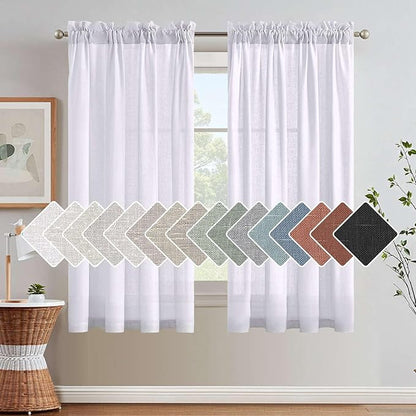 H.VERSAILTEX Light Filtering Linen Textured Curtains by HVERSAILTEX