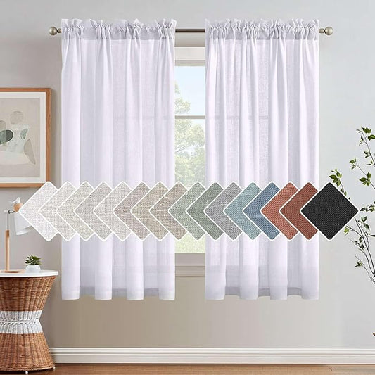 H.VERSAILTEX Light Filtering Linen Textured Curtains by HVERSAILTEX