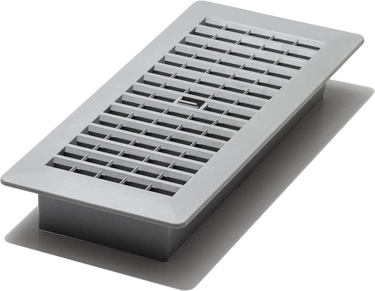 Decor Grates PL410-GY 4-Inch by 10-Inch Plastic Floor Register, Frost Grey by DecorGrates