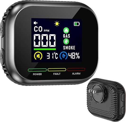 6 in 1 Carbon Monoxide Detectors Plug in, CO Detector & Natural Gas Detector by Unknown