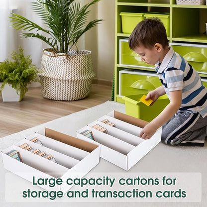 Yexiya 10 Pcs 3200 Count Sports Card Storage Boxes White Trading Card Box - Image 5