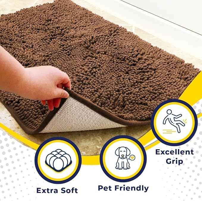 Muddy Mat® Pack of 3 Highly Absorbent Microfiber Dog Door Mat and Pet Rug - Image 2