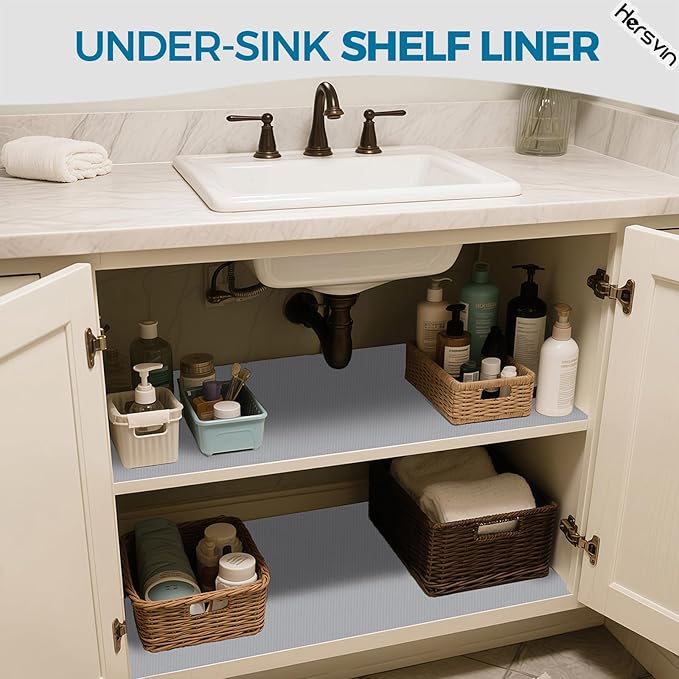 Hersvin Shelf Liners, 20in x 20ft Kitchen Drawer Mats, Non-Adhesive EVA - Image 7