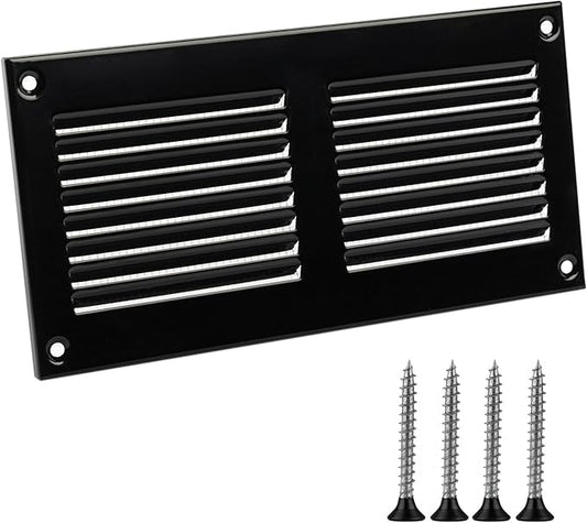 6x2 Vent Cover - Black HVAC Return Air Grille by TURvent