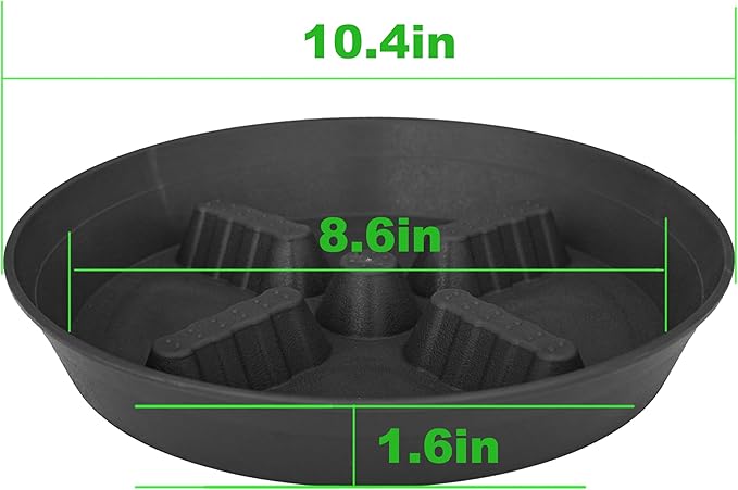 4 Pack Plant Saucer 10 inch, 8 12 14 17 inch, Plant Stand Plastic Plant Saucers - Image 2