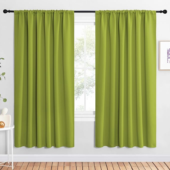 NICETOWN 2 Panels Blackout Curtains, Rod Pocket Window Curtains Room Darkning by NICETOWN
