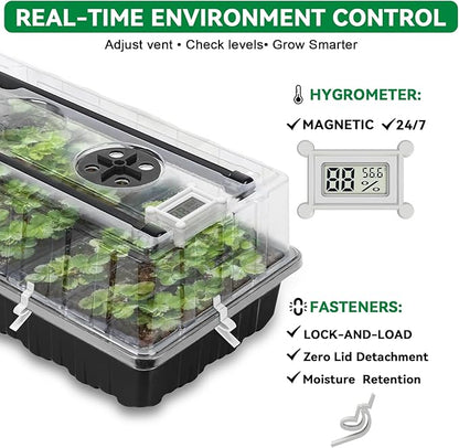 Seed Starter Tray with Grow Light, 72-Cell Seed Starter Kit with Magnetic - Image 4