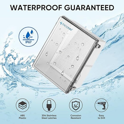 TICONN Outdoor Electrical Box Waterproof, Junction Box IP67 ABS Plastic - Image 2