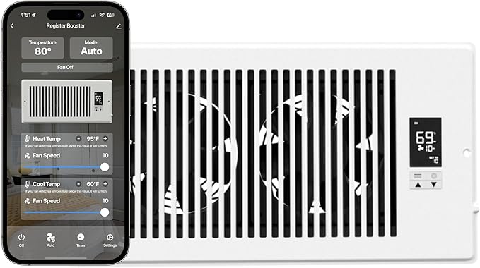 Quietcool Register Booster Fan for 6" x 12" Registers by QuietCool