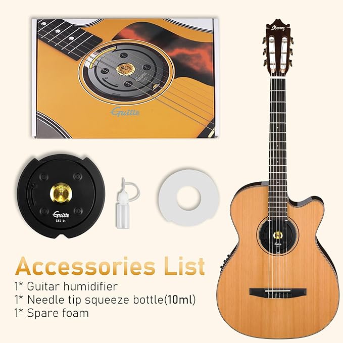 GUITTO Guitar Humidifier Acoustic Soundhole Cover, 2 in 1 Humidity, Suitable - Image 5