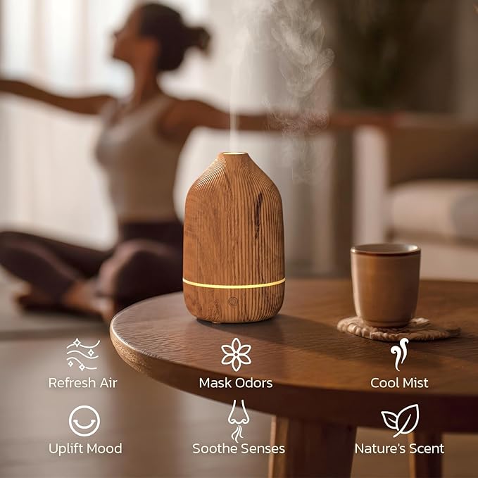 Essential Oil Diffuser, 100ml Aromatherapy Diffuser, Mini Ultrasonic Diffuser - Image 5
