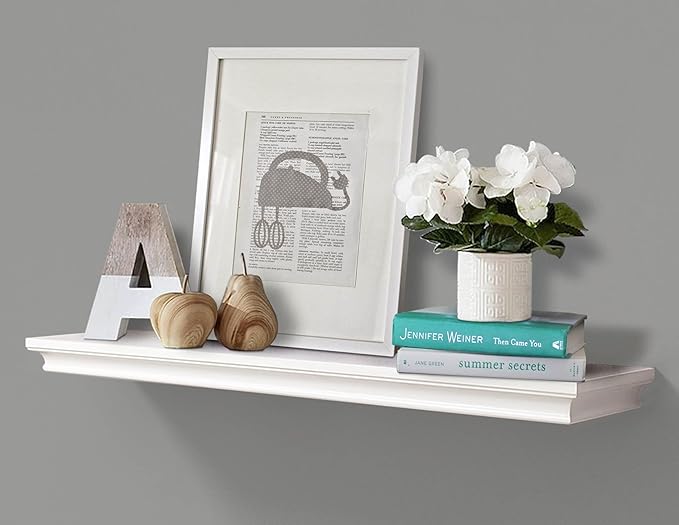 AHDECOR White Floating Shelves Wall Mounted, Deeper Wall Storage Shelf - Image 5