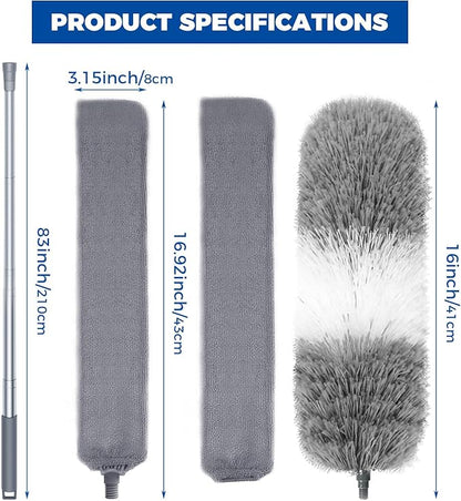 4 Pcs Dusters for Cleaning, 2 in 1 Microfiber Dusters and Retractable Gap Dust - Image 2