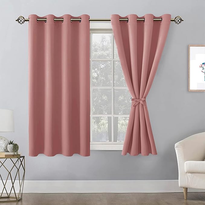 Hiasan Blackout Curtains for Bedroom, 52 x 54 Inches Long - Image 2