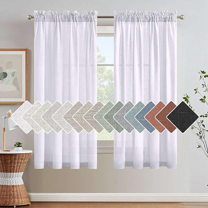 H.VERSAILTEX Linen Curtains Elegant Natural Linen Blended Curtains Energy by HVERSAILTEX