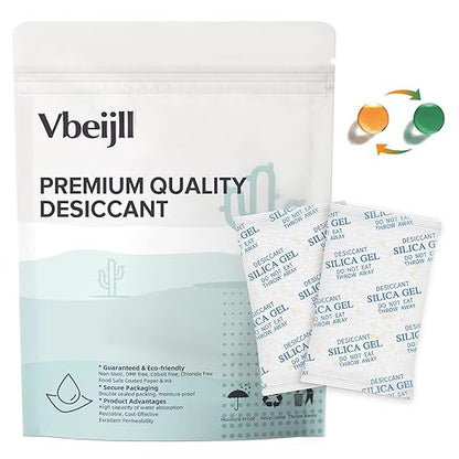 5 Gram Color-Indicating Silica Gel Packets, Premium Food Grade Desiccant by Vbeijll