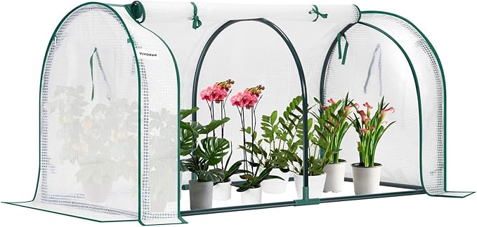 VIVOSUN Portable Mini Greenhouse 47x23x23-Inch Tunnels, PE Cover by VIVOSUN