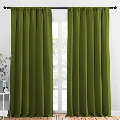 NICETOWN 2 Panels Blackout Curtains, Rod Pocket Thermal Insulated Drapess by NICETOWN