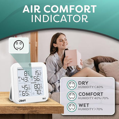 OBET Indoor Outdoor Thermometer Wireless Weather Station - Image 4