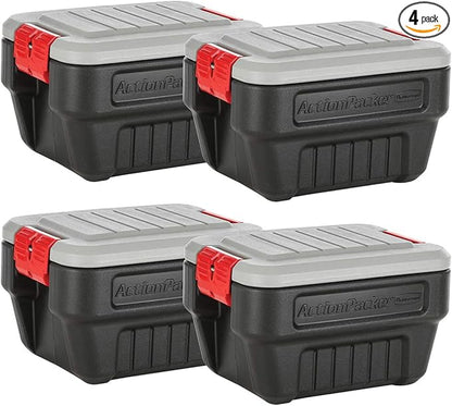 Rubbermaid® ActionPacker® 8 Gal Lockable Storage Box Pack of 4, Industrial by Rubbermaid