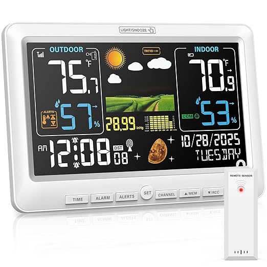 BluSon Weather Station Wireless Indoor Outdoor Thermometer, Color Display by Unknown