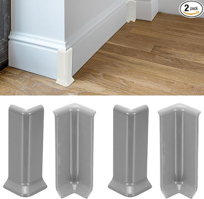 uxcell Self Adhesive Baseboard Corner Blocks, 4.07 Inch Wall Edge Corner by uxcell