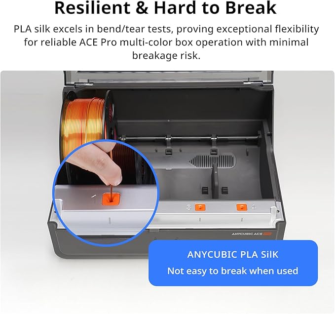 ANYCUBIC Silk Dual Color Pla Filament, 2-in-1 Chrome Coextrusion Color Change - Image 4